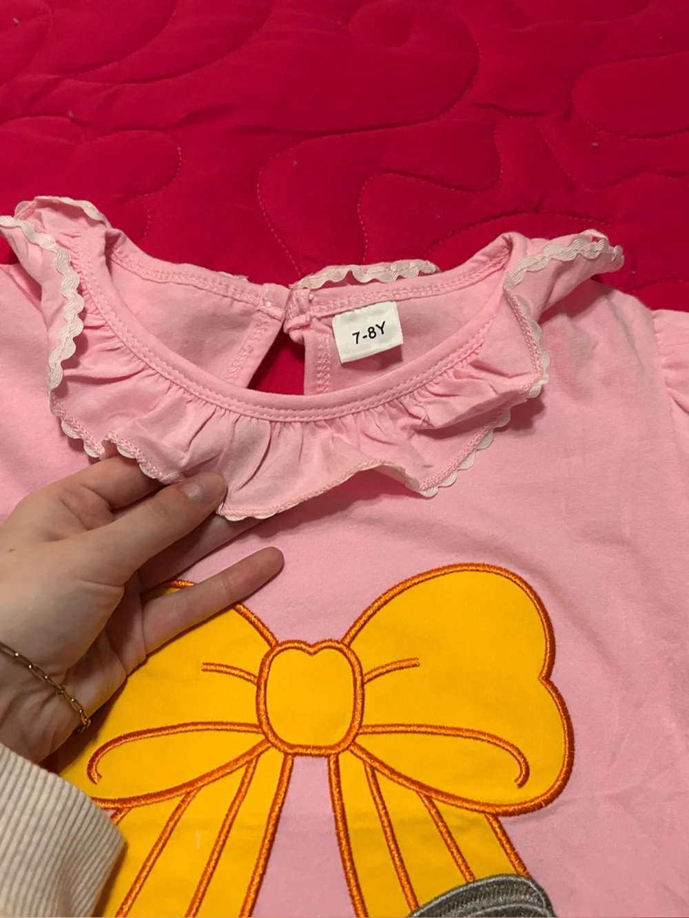 KIDS PINK PENCIL BOW OUTFIT
